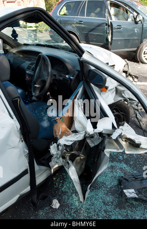 Rtc Collision Two fire brigade cars Stock Photo - Alamy