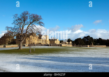 Snow at Holkham Hall Stock Photo