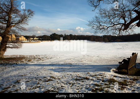 Overlooking the Hall - snow on the ground Stock Photo