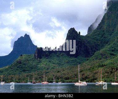 Captain Cook's Bay, Moorea, Tahiti, French Polynesia Stock Photo