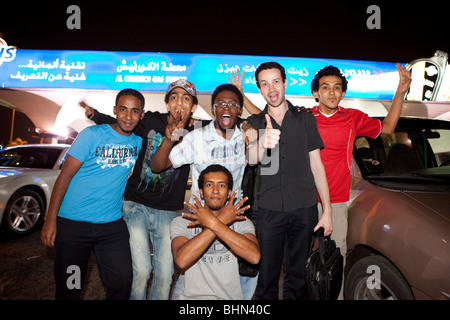 Nightlife Jeddah Saudi Arabia Arabian boys youth Stock Photo