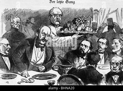 geography / travel, Germany, politics, Anti-Socialist Law, Laws, 1878, refusal 24.5.1878, caricature, 'The last walk', Kladderadatsch, Stock Photo