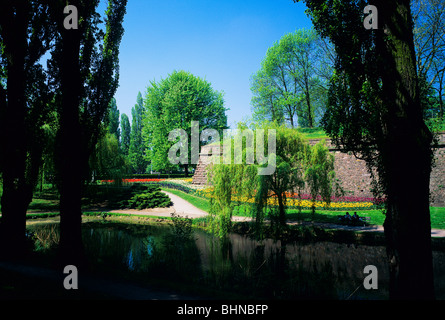 Parc de la Citadelle, citadel park with Vauban ramparts, Strasbourg, Alsace, France Stock Photo