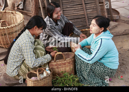 Myanmar, Burma, Chauk village, market, Stock Photo