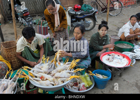 Myanmar, Burma, Chauk village, market, Stock Photo