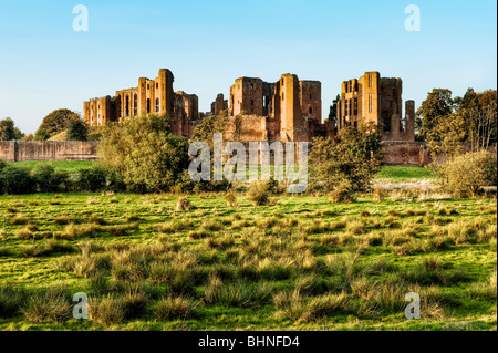 Sunset at Kenilworth Castle, Warwickshire, England, UK Stock Photo