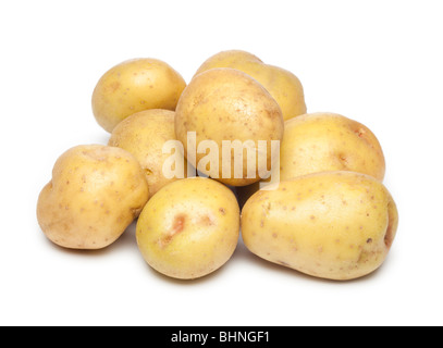 White Potatoes isolated on a white studio background Stock Photo - Alamy