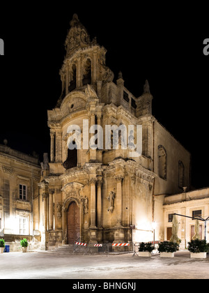 The Chiesa San Giuseppe at night. Stock Photo