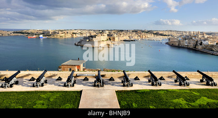 Saluting Battery, Valletta Stock Photo