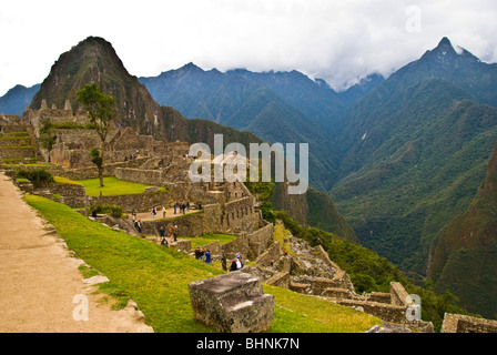 Machu Picchu sunrise visit, Peru Stock Photo