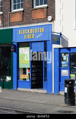 A branch of Blockbuster Video in Wantage, Oxfordshire. Stock Photo