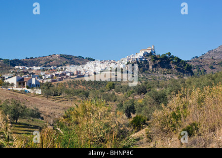 White mountain village of Alozaina, Malaga Province, Spain Stock Photo