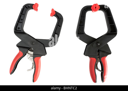 Pair of ratchet clamps Stock Photo