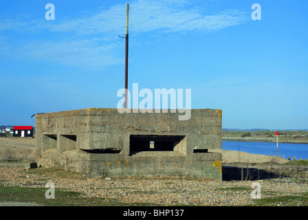 Pillbox at Rye Harbour Stock Photo