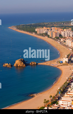 BLANES BEACH COAST, GIRONA PROVINCE, CATALONIA, SPAIN Stock Photo - Alamy