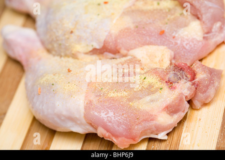 Close up of fresh raw chicken drumsticks Stock Photo