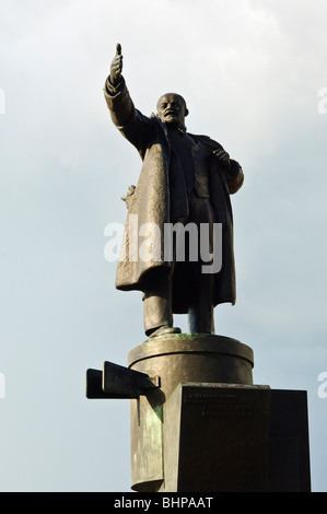 Statue of Lenin outside the Finland Railway station, St Petersburg, Russia Stock Photo