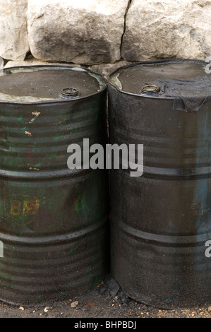 Oil barrels Lebanon Middle East Stock Photo