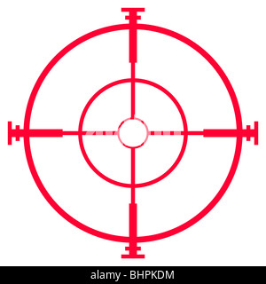 Illustration of sniper rifle sight or scope aiming at human target ...