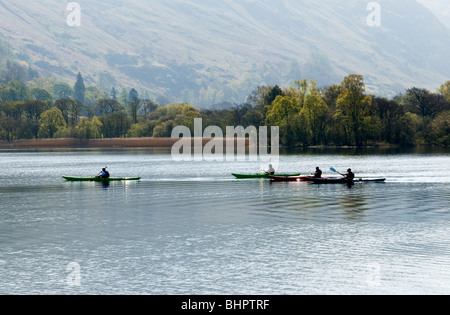 Kayaking on Ullswater in the Lake District, Cumbria, UK Stock Photo