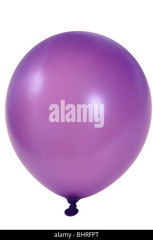 Purple big balloon isolated on white background (with clipping path) Stock Photo
