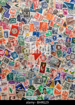 international postage stamps of the world, still life collection Stock Photo