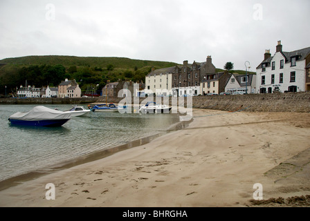 Stonehaven Aberdeenshire Scotland UK Harbour Harbor Boats Sand Stock Photo