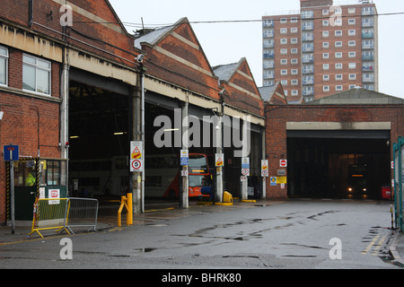 A Nottingham City Transport Bus Depot, Nottingham, England, U.k Stock 