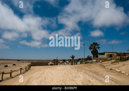 Skeleton Coast Park gates, Namibia Stock Photo