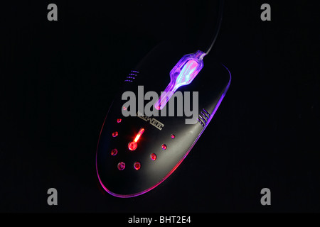 A  mouse on black background Stock Photo