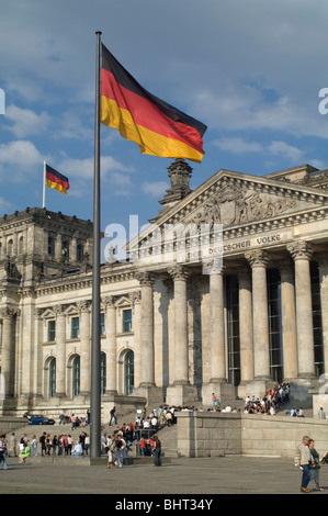 Reichstag, Reichstagsgebäude, Berlin which houses the Bundestag, the lower house of Germany's parliament, build in 1894. Germany Stock Photo