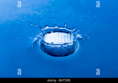 A drop of water hitting the surface Stock Photo