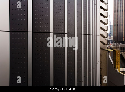 An abstract view of London buildings of the Lloyds Building and Tower 42. Stock Photo