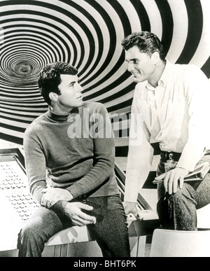 THE TIME TUNNEL - 1966/7  ABC/TCF science fiction TV series with James Darren at left and Robert Colbert Stock Photo