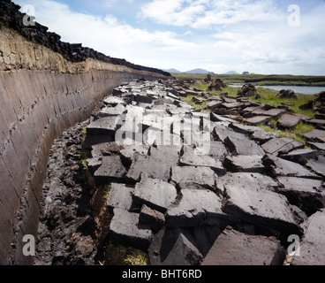 Peat cutting on North Uist in the Outer Hebrides, Scotland Stock Photo