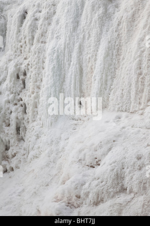 frozen Gooseberry Falls, Gooseberry Falls State Park, Minnesota Stock Photo