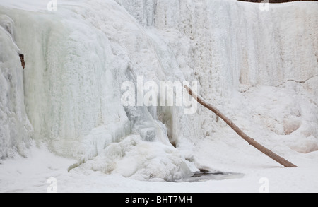 frozen Gooseberry Falls, Gooseberry Falls State Park, Minnesota Stock Photo