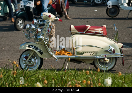 Beautiful example of Lambretta TV 175 at Birmingham scooter rally Stock Photo