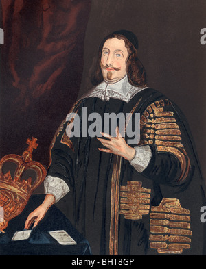 William Lenthall, 1591 to 1662. English politician of the Civil War period and speaker of the House of Commons. Stock Photo