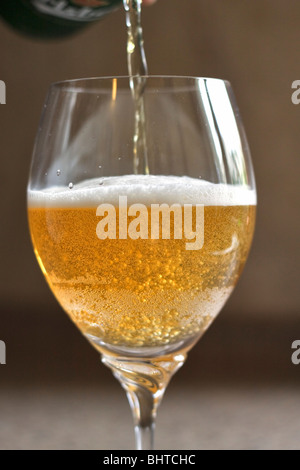 Glass of lager Stock Photo