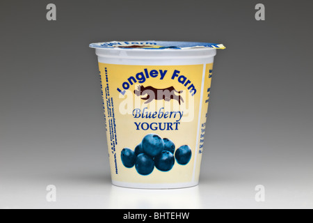 Longley farm Blueberry Yogurt Stock Photo