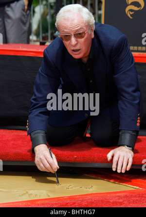 MICHAEL CAINE,Hand & footprints ceremony at the Mann Chinese theatre in ...