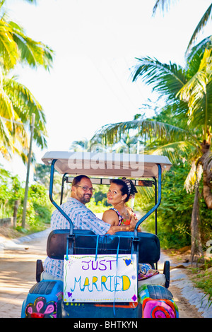 couple on honeymoon in mexico Stock Photo