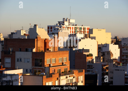 apartments and rooftops in the evening buenos aires argentina Stock Photo
