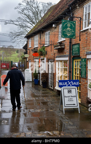 small local shops in a Chesham town shopping parade Buckinghamshire UK Stock Photo