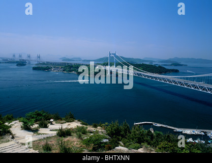 Seto-Ohashi Bridge, Kurashiki, Japan Stock Photo