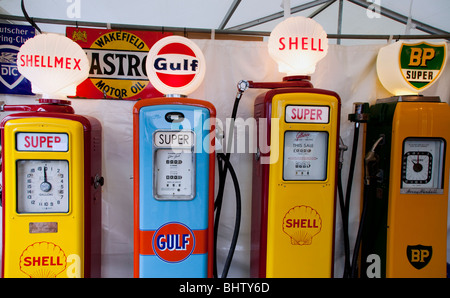Vintage Petrol Pumps Sussex UK Stock Photo