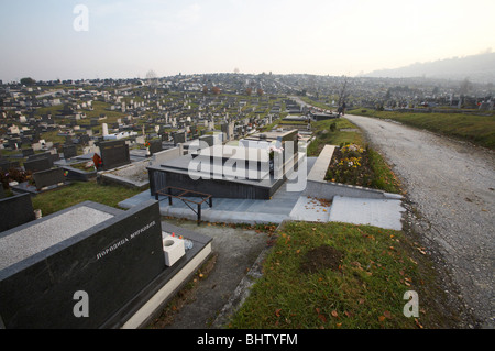 Cemetery in Sarajevo, Bosnia and Herzegovina Stock Photo