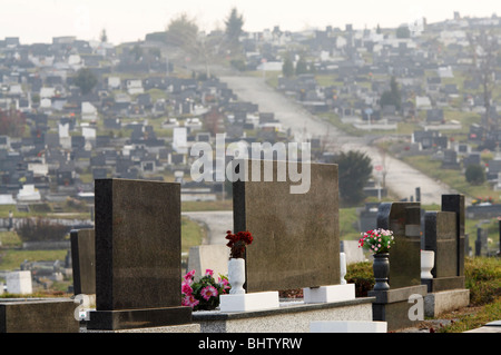 Cemetery in Sarajevo, Bosnia and Herzegovina Stock Photo