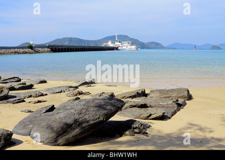 Phuket Aquarium beach at Cape Panwa, Thailand Stock Photo